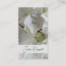 Heirat Celebrant Simple White Floral Visitenkarte
