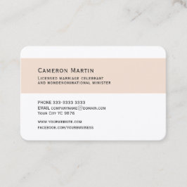 Heirat Celebrant Visitenkarte