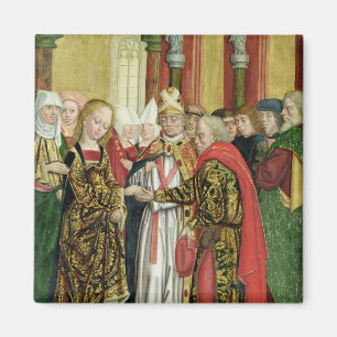 Heirat der Jungfrau, vom Hauben-Altar, 1499 Magnet