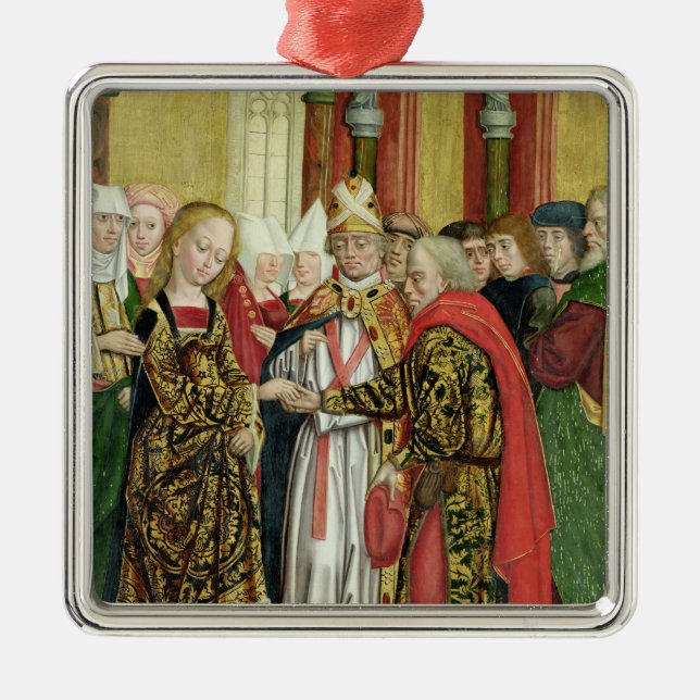 Heirat der Jungfrau, vom Hauben-Altar, 1499 Ornament Aus Metall (Vorne)