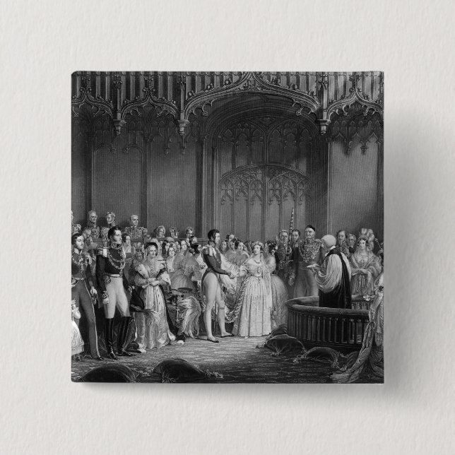 Heirat der Königin Victoria und Prinz Albert Button (Vorderseite)