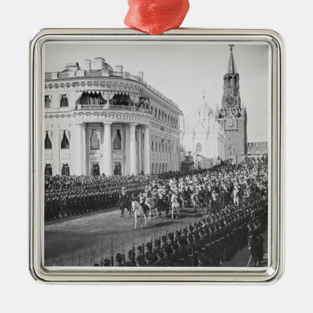 Heirat des Zars Nicholas (1868-1918) zu Alexandra Silbernes Ornament (Vorne)