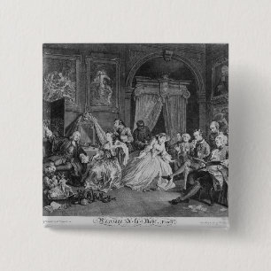 Heirat ein La Modus, Platte IV, der Toilette, 1745 Button