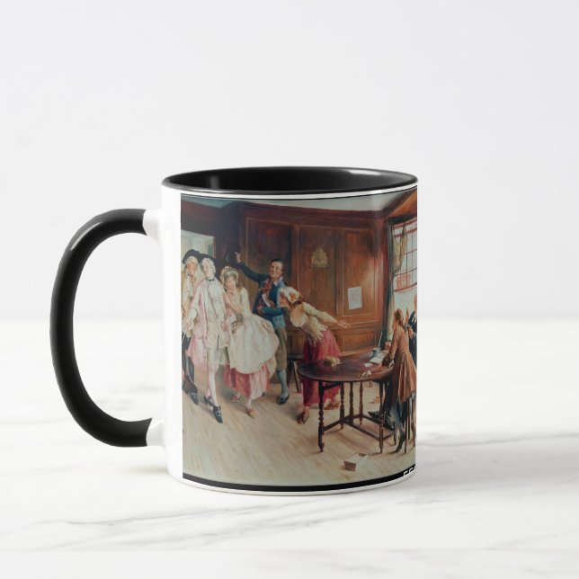 Heirat in Flotten-Straße, 1898 (Öl auf Leinwand) Tasse (Links)