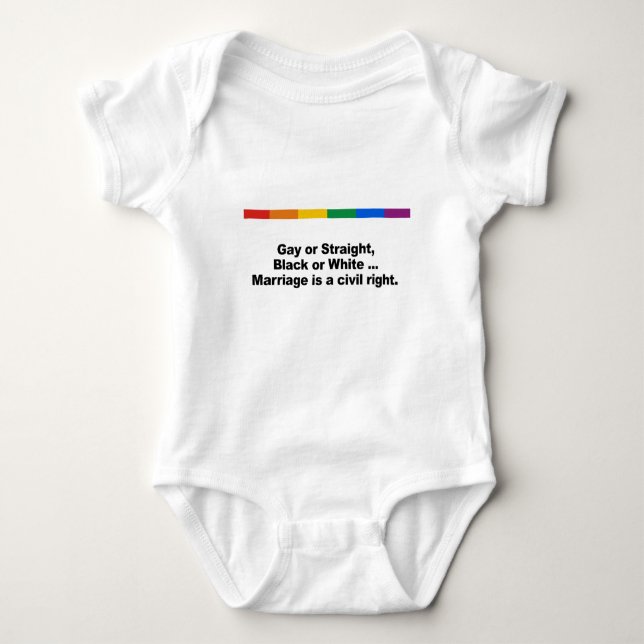 Heirat ist ein ziviles Recht Baby Strampler (Vorderseite)