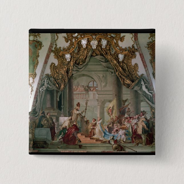 Heirat von Frederick I Barbarossa Button (Vorderseite)