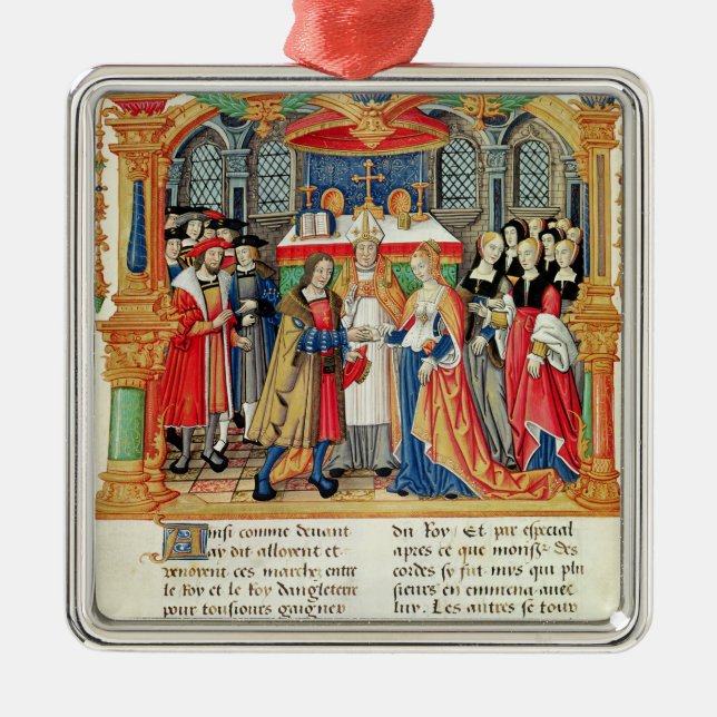 Heirat von Maria von Burgunder und von Maximilian Silbernes Ornament (Vorne)