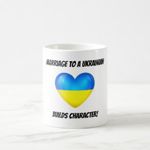 Heirat zu einem Ukrainer errichtet Charakter Kaffeetasse
