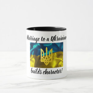 Heirat zu einem Ukrainer errichtet Charakter Tasse