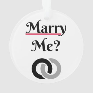 Heirate mich? Liebe des Hochzeitvorschlags Ornament