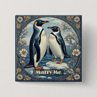 Heirate Mich Pinguin Eis Vogel Schnee Gletscher Wi Button