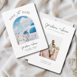 Heiraten auf Santorin Griechenland Save the Date Einladung