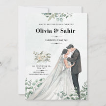 Heiraten Sie das Datum Hochzeitseinladungskarten e