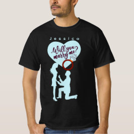 Heiraten Sie den Vorschlag einer Eheschließung mit T-Shirt