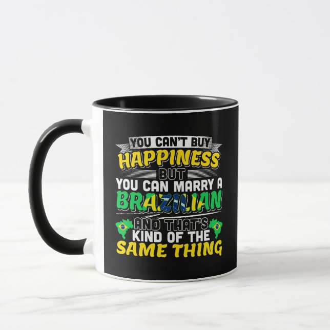 Heiraten Sie einen Brasilianer - Brasilien Glück Tasse (Links)