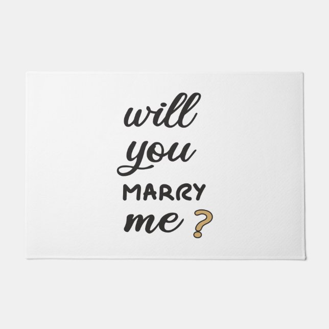 Heiraten Sie mich? Fußmatte (Vorderseite)