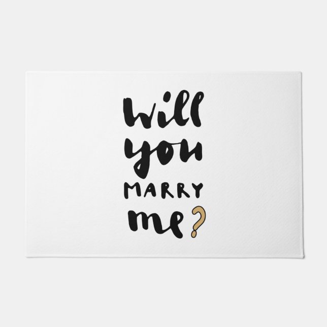 Heiraten Sie mich? Fußmatte (Vorderseite)
