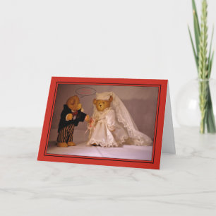 Heiraten Sie mich? Heiratsantrag. Hochzeitsbär Karte