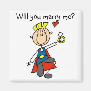 Heiraten Sie mich Hochzeits-Antrag-T-Shirts und Magnet