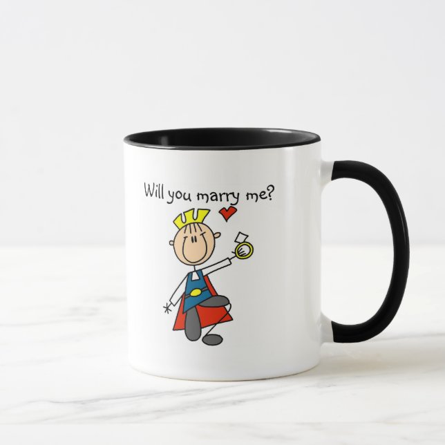 Heiraten Sie mich Hochzeits-Antrag-T-Shirts und Tasse (Rechts)