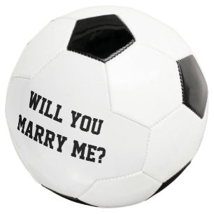 Heiraten Sie mich? Hochzeitsvorschlag Fußball-Ball Fußball