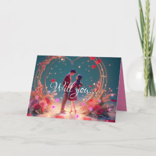 Heiraten Sie mich? Hochzeitvorschlag Personalisier Karte