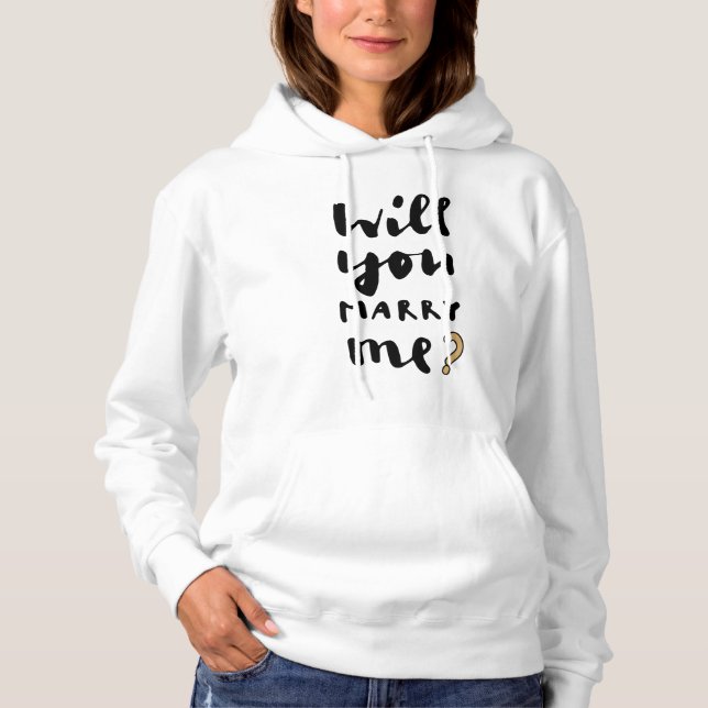 Heiraten Sie mich? Hoodie (Vorderseite)