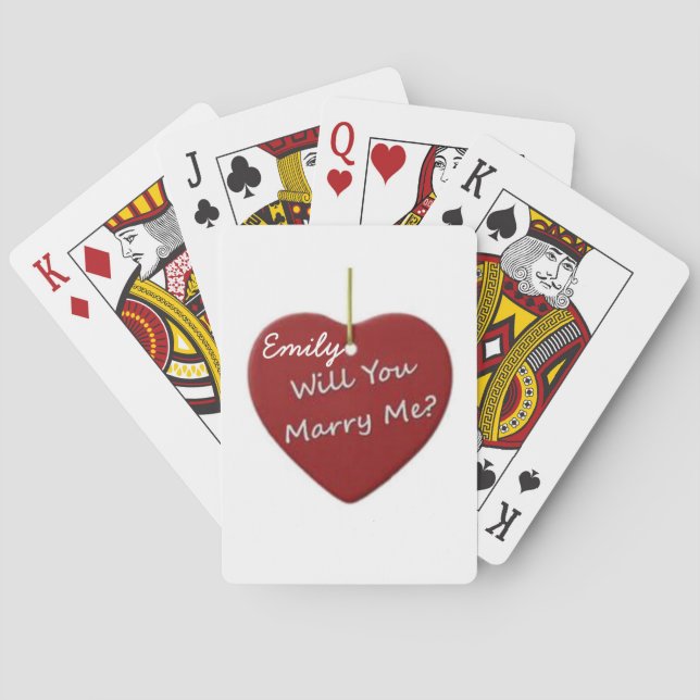 Heiraten Sie mich? Karten spielen Spielkarten (Rückseite)