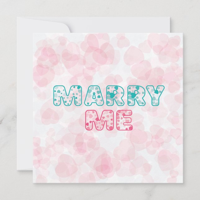 Heiraten Sie mich? Mein süßes Herz Mitteilungskarte (Vorderseite)