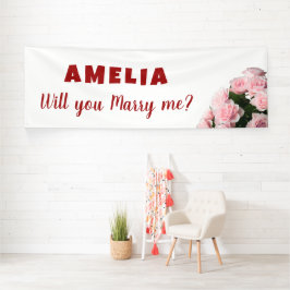 Heiraten Sie mich mit einem romantischen Vorschlag Banner