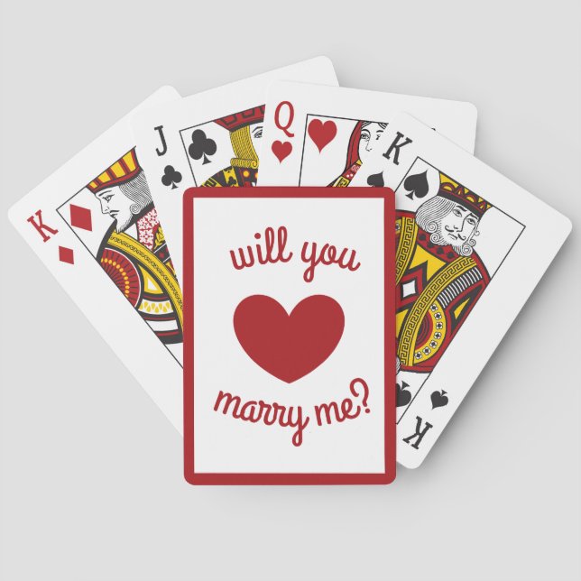 Heiraten Sie mich mit Karten spielen von dalDesign Spielkarten (Rückseite)