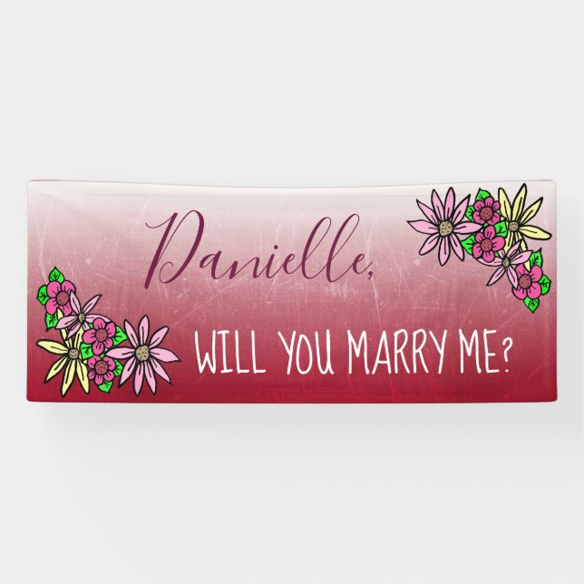 Heiraten Sie mich, Ombre Banner (Horizontal)