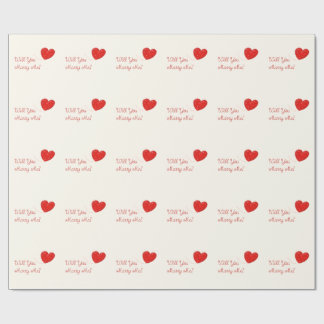 heiraten Sie mich Packpapier