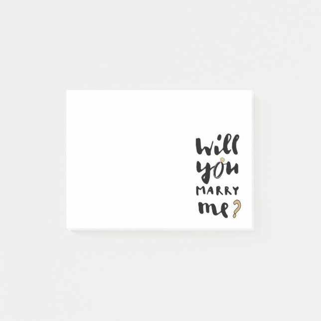 Heiraten Sie mich? Post-it Klebezettel (Vorderseite)