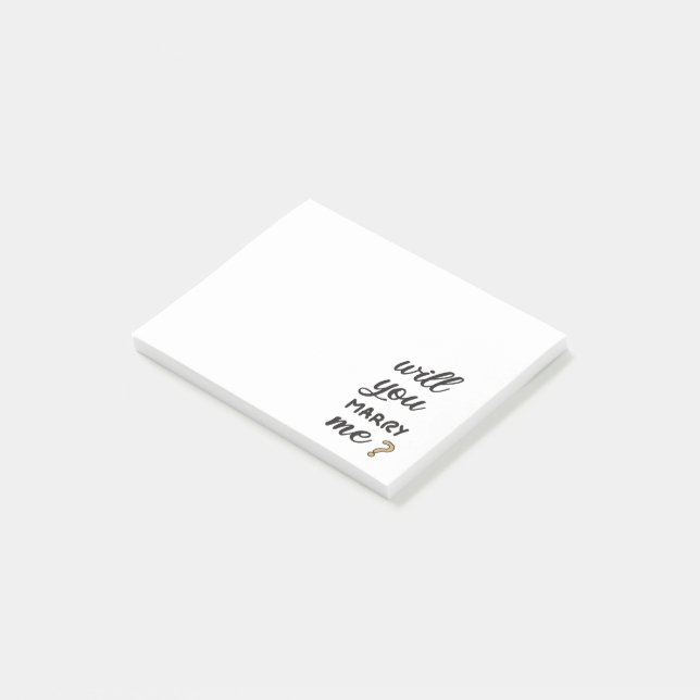 Heiraten Sie mich? Post-it Klebezettel (angewinkelt)