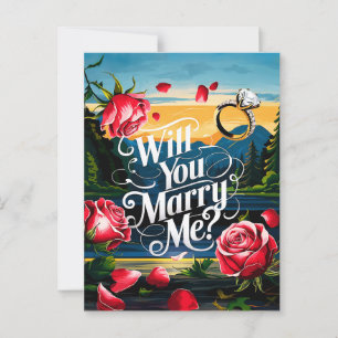 Heiraten Sie mich? Postkarte
