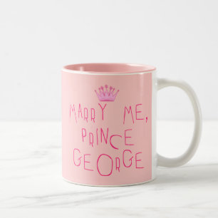 Heiraten Sie mich Prinz George Zweifarbige Tasse