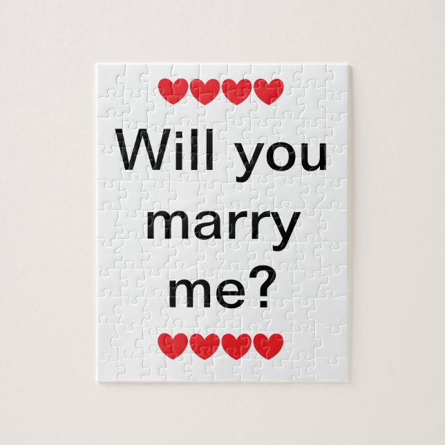 "Heiraten Sie mich? "Puzzlespiel (Vertikal)