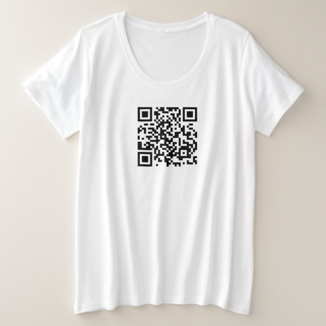 Heiraten Sie mich? QR-Code Große Größe T-Shirt (Design vorne)