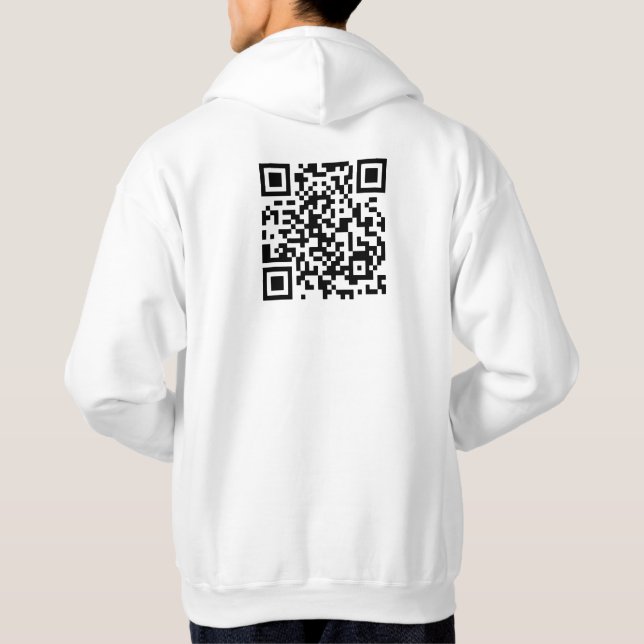 Heiraten Sie mich? QR-Code Hoodie (Rückseite)