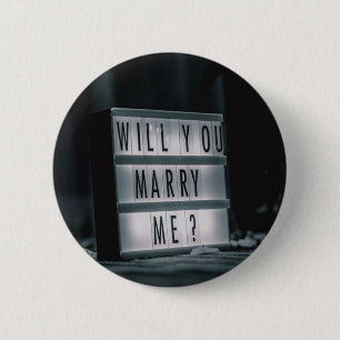 Heiraten Sie mich?  Romantischer Vorschlag zur Ehe Button