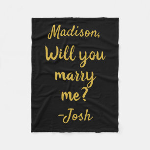 Heiraten Sie mich Schild Hochzeitsantrag Dekoratio Fleecedecke