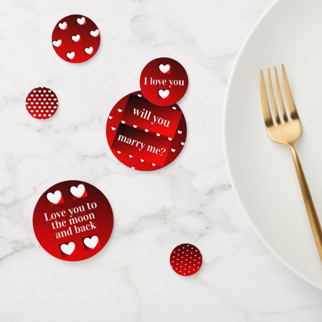Heiraten Sie mich? Tischkonfetti von dalDesignNZ Konfetti (Gruppe)