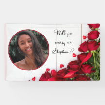 Heiraten Sie mich Valentinstag Rose des roten Herz