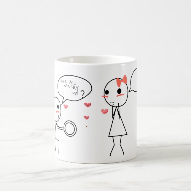 Heiraten Sie mich Verwandlungstasse (Mittel)