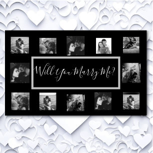 Heiraten Sie mich Vorschlag Banner mit Fotos