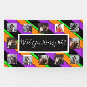 Heiraten Sie mich Vorschlag Banner mit Fotos