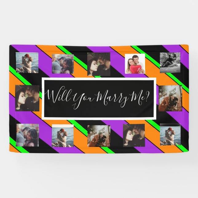 Heiraten Sie mich Vorschlag Banner mit Fotos (Horizontal)