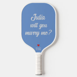 Heiraten Sie mich? Vorschlag für personalisierte H Pickleball Schläger