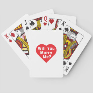 Heiraten Sie mich? Vorschlag Spielkarten